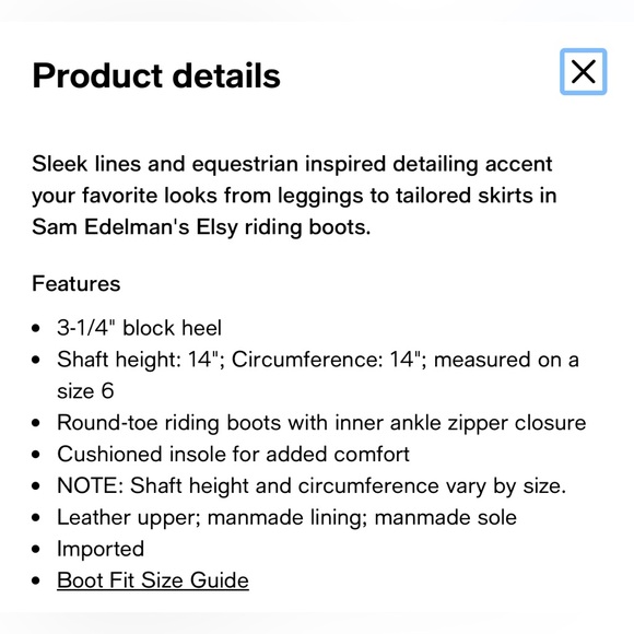 Sam Edelman Elsy Block Heel Leather Boot- Black, Barely Worn, Size 10 - Picture 3 of 14